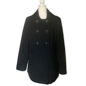 Michael Kors Women's Black Double Breasted Peacoat Size 14